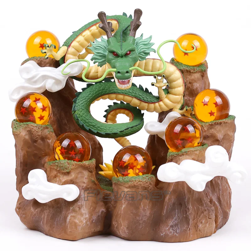 

Dragon Ball Z Shenron & Mountain Stand & 7 Crystal Balls PVC Figure Collectible Model Toy Set 6 Types