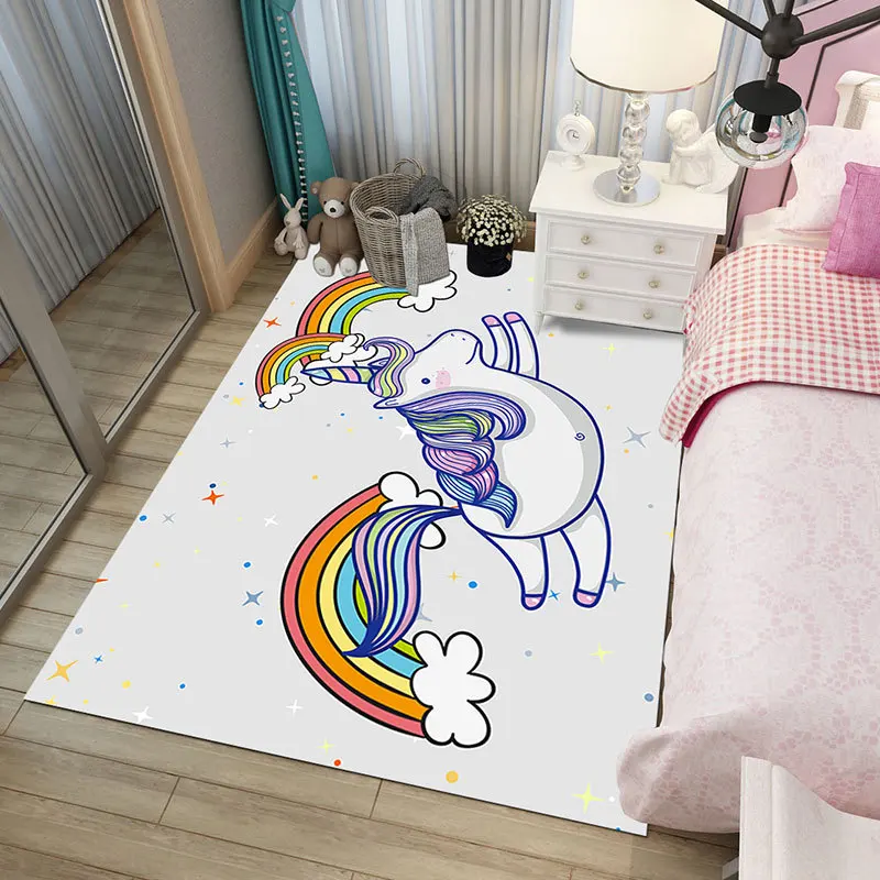 Baby Crawl Rugs Creative Unicorn Pattern 3D Carpet Children's Bedroom Game Gym Play Mats Kids Room Decor soft Carpets child gift - Цвет: 20