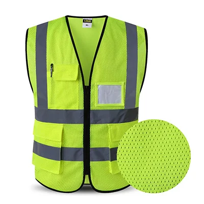 Светоотражающий жилет безопасности с карманами рабочая одежда Hi vis куртка - Цвет: 015-Yellow