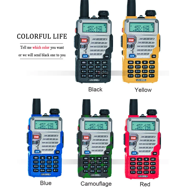 2 шт Baofeng UV 5RE иди и болтай Walkie Talkie с двухдиапазонной СВ радио 5R 5 Вт 128CH UHF VHF