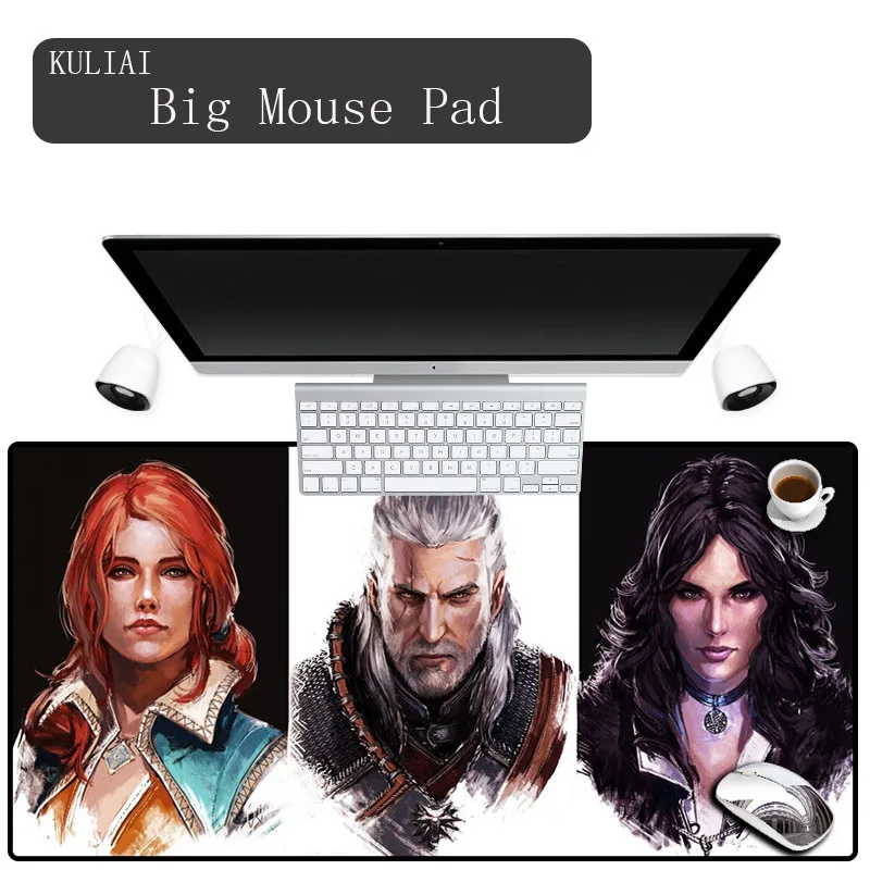 KULIAI высокое качество Witcher3 игровой коврик для мыши Мышка для компьютерных игр коврик Bluetooth клавиатура Ключ с водяным охлаждением клавиатура