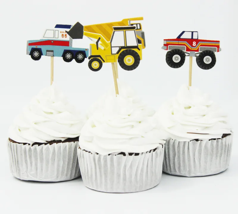 48 шт. автомобильные топперы для капкейков|topper picks|toppers cupcaketopper car |