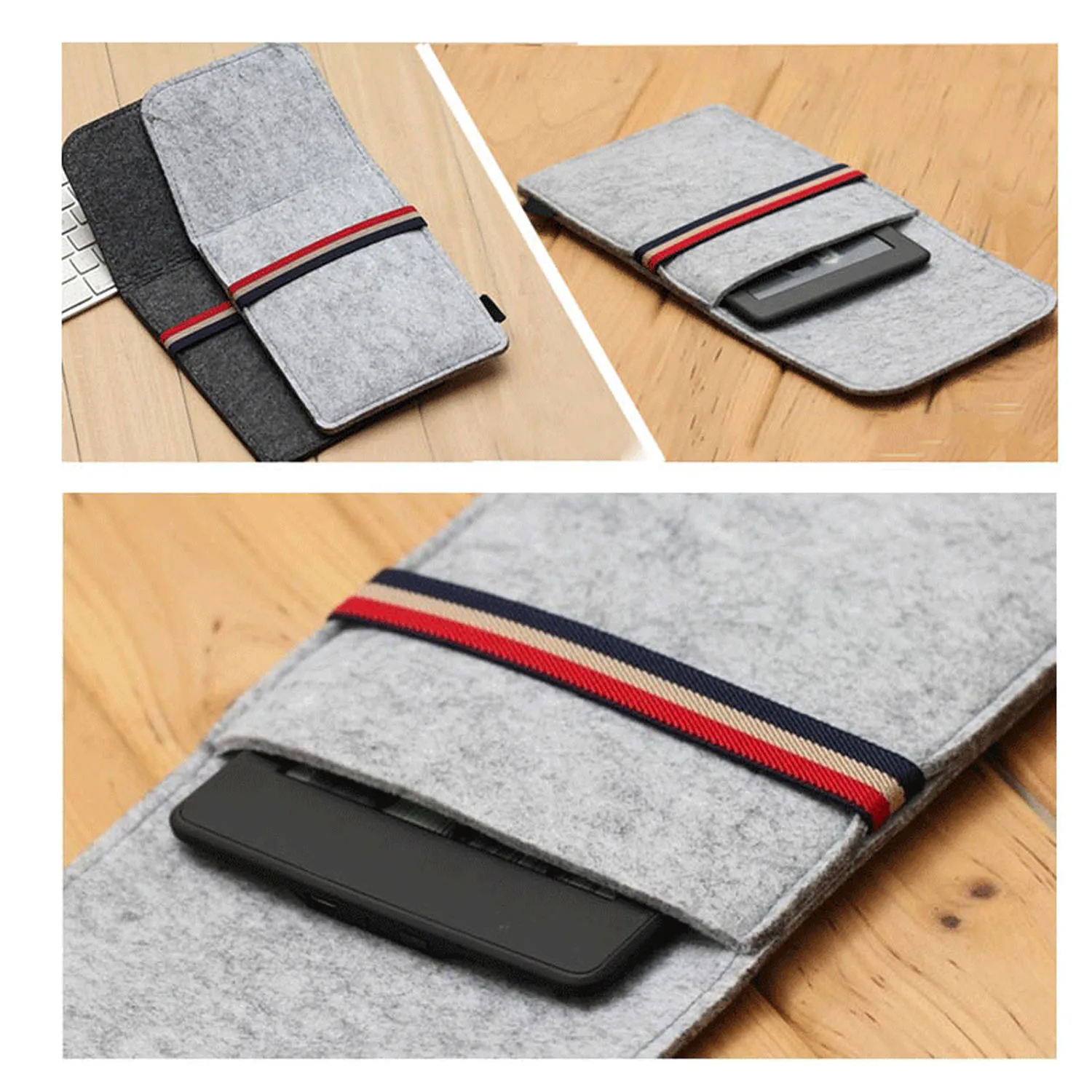 Besegad Felt Tablet Protective Case Bag Pouch Cover Sleeve for Kindle Voyage paperwhite3 kindle oasis2 3 E-Book Reader Gadgets tablet case kindle case ereader case ereader cover