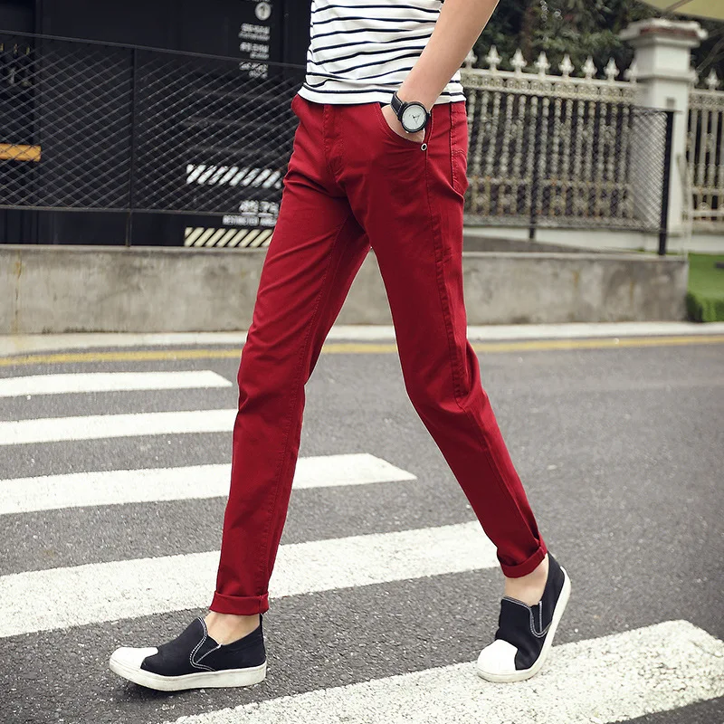  ICPANS Casual Pants Men Cotton Stretch 2018 New Summer Autumn Army Khaki Black Men Pants Slim Fit M