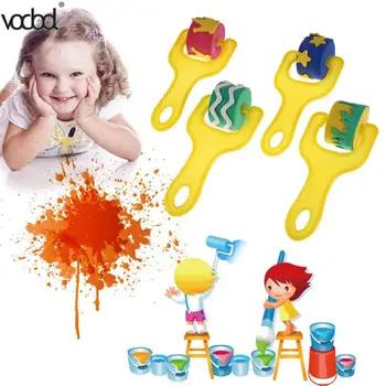 

4pcs/set DIY Flower Graffiti Sponge Art Supplies Brushes Seal Painting Tools Funny Drawing Toys Funny Creative Toy for Kid Child