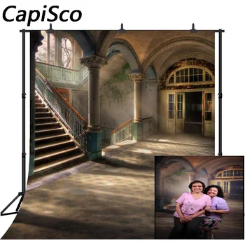 

Capisco Old Deserted House Wall Door Brick Wall Children Portrait Photo Background Photography Backdrops For Photo Studio
