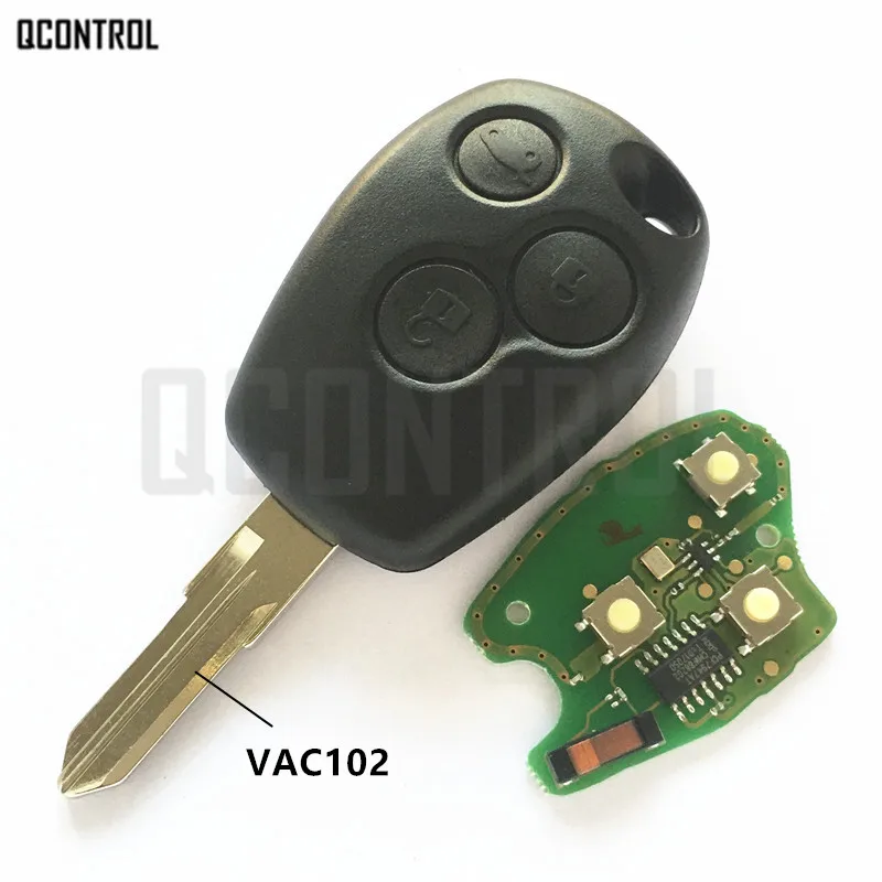 

QCONTROL Car Remote Key Fit for Renault Megane Modus Clio Kangoo Logan Sandero Duster 433MHz with PCF7946/PCF7947 Chip