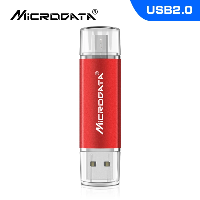 Большая скидка usb 2,0 флеш-накопитель 4 ГБ 8 ГБ 16 ГБ usb флеш-накопитель OTG металлическая Флешка 32 Гб 64 Гб карта памяти 128 ГБ usb для телефона/ПК - Цвет: Красный