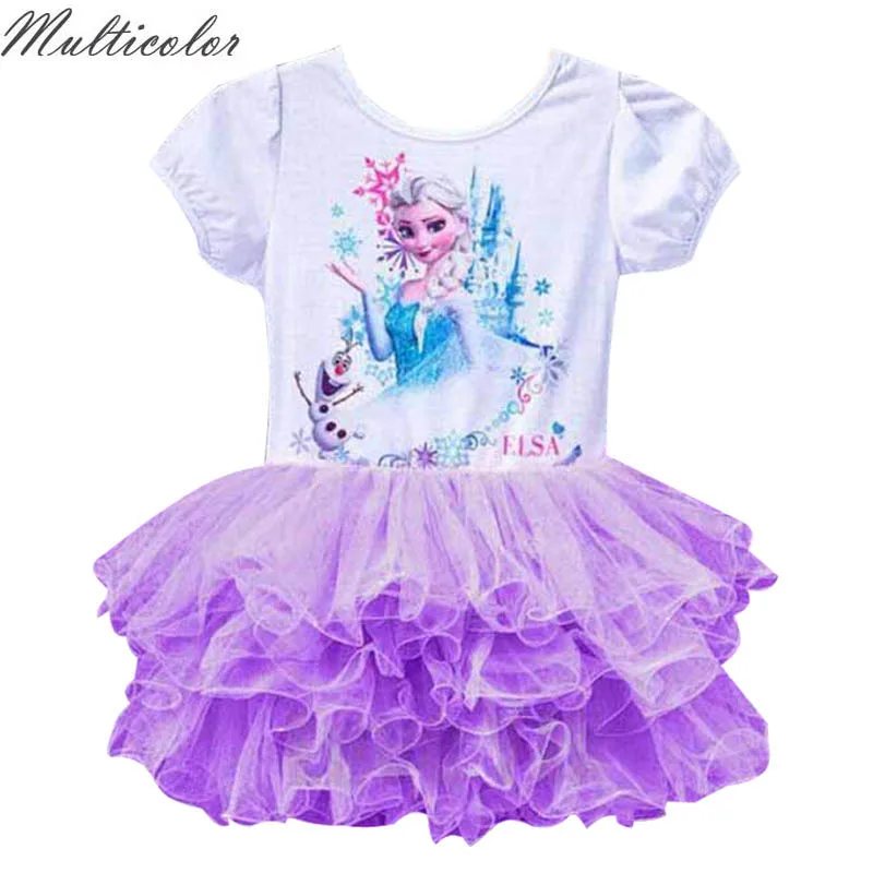 

Hot Sell Summer Girls Dress Pink Cute Elsa costume princess dress Baby&kids dress Girl cartoon party dress vestidos High Quality
