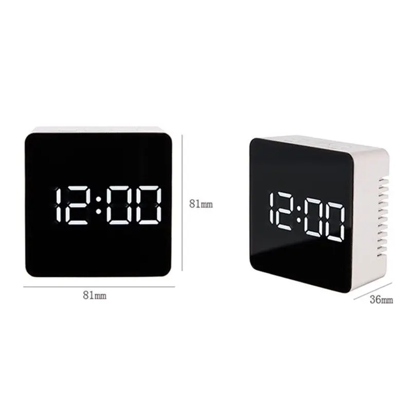 Светодиодные зеркальные будильник цифровые повтора настольные часы Wake Up Light