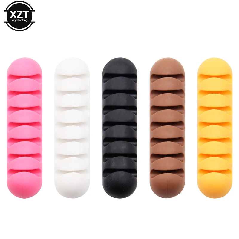 

Colorful Earphone Cable Organizer Wire Storage Cable Winder Silicon Charger Cable Holder Clips for MP3 ,MP4 ,Mouse,Earphone
