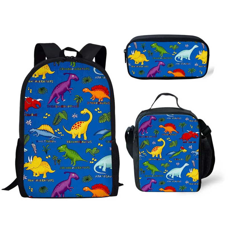P4681CGK FORUDESIGNS/милые школьные сумки с рисунком динозавра для детей, 3 шт./компл., детский школьный рюкзак на плечо для мальчиков - Цвет: P4681CGK