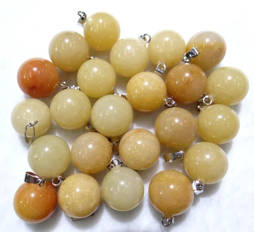 As the picture shows 24 шт./лот, модный, ассорти, натуральный камень, круглый шар, Форма Подвески, подвеска, подходит для изготовления ожерелья - Окраска металла: As the picture shows