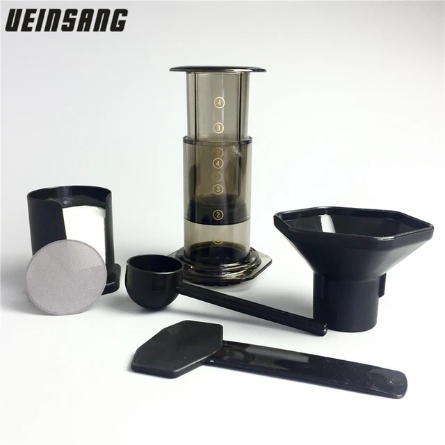 Portable Coffee Maker French Press Air Espresso Portable Coffee Maker French Press Air Espresso Machine Reusable Stainless Steel Filter And