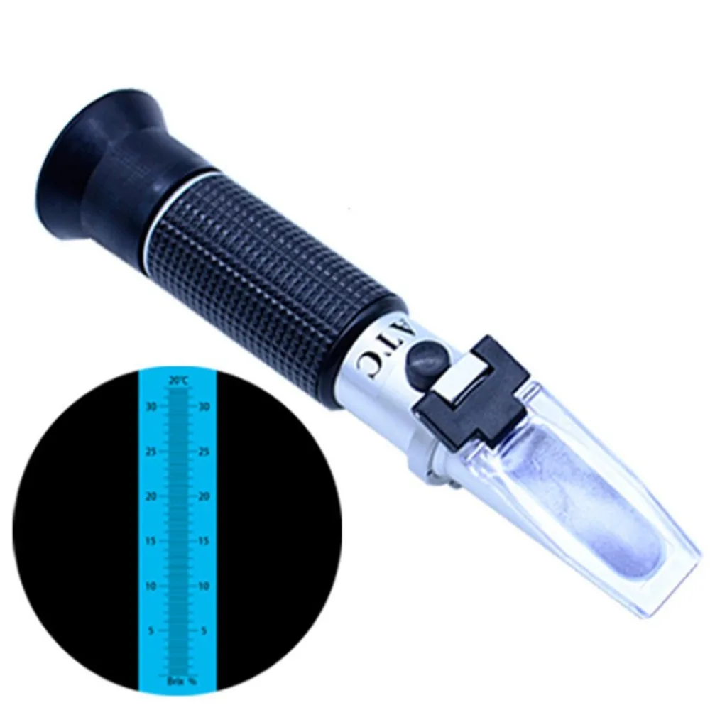 Refractometer Brix Sugar Wort 0 32 ATC Refratometro Tester Hand held