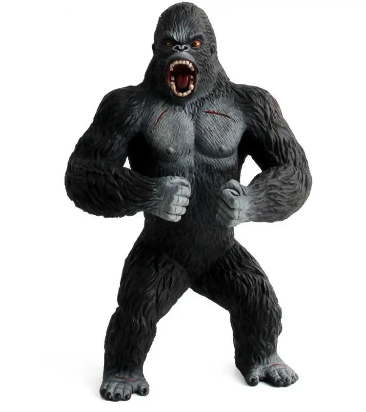 

1pcs 19cm Kingkong King Kong Chimpanzee beast fierce violent Animal models Gorilla high Quality Action Figure Toy for Kids