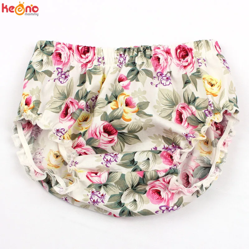Baby Newborn Floral Bloomers Little Girls Summer Beach Clothing Baby Cotton Diaper Cover Toddler Birthday Cake Smash (10)