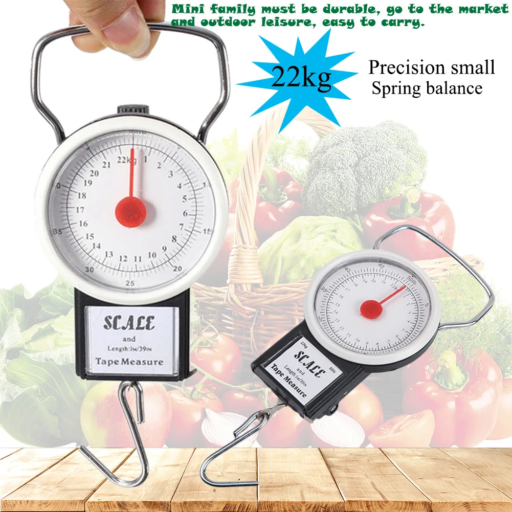 1PC Mini Hand-held Portable Balance Spring Scale Express Balance Hook Scale Kitchen Scale For Household J3