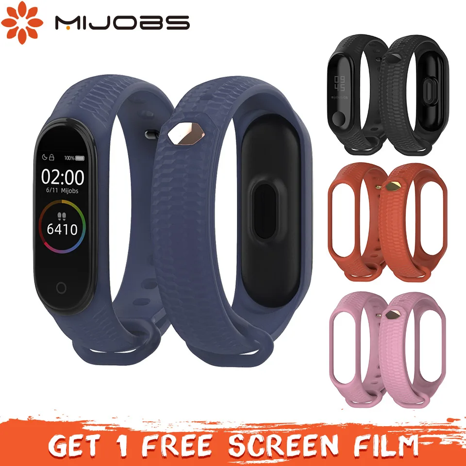 Спортивный силиконовый браслет Mijobs Mi Band 3 аксессуары для смарт браслета Xiaomi 4