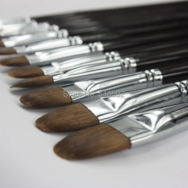 

6PCS Transon102 fine weasel hair round head painting brushes set for oil, gouache painting, high quality, sell fast