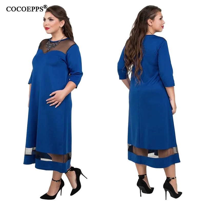 5xl 6xl размера плюс летнее платье элегантное Сетчатое вечерние женское большого