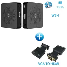 MEASY WIRELESS HDMI W2H WIHD 60GHz Wireless HDMI extender transmitter and receiver kit up to 30M 100ft (W2H + VGA TO HDMI)