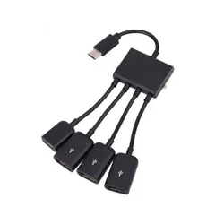 Профессиональный концентратор USB зарядки Кабели 4 в 1 Тип-C на Micro USB OTG Hub с Питание OTG Тип C концентратора для телефонов