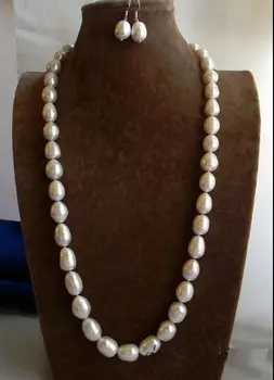 

Huge Natural AAA 11-13mm Genuine white akoya pearl necklace 22"14KGP Gold+ EA