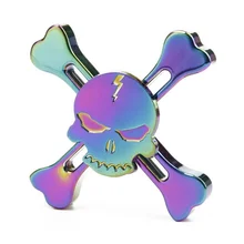 Радуга Череп Beyblade Металл палец ручной Спиннер, концентрация внимания, СДВГ настольная сенсорная игрушки для снятия стресса ADHD для детей