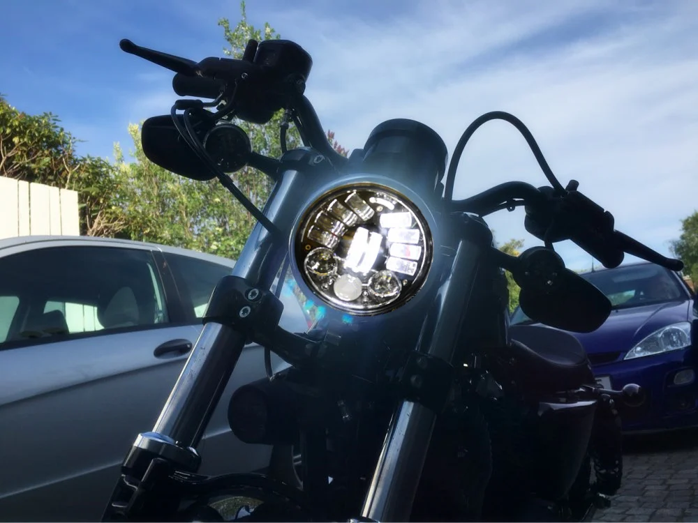 Для Harley Sportster мотоцикл адаптивный светодиодный фары 5 3/4 дюймов модель Адаптивная 5,7" круглые светодиодные фары для мотоциклов