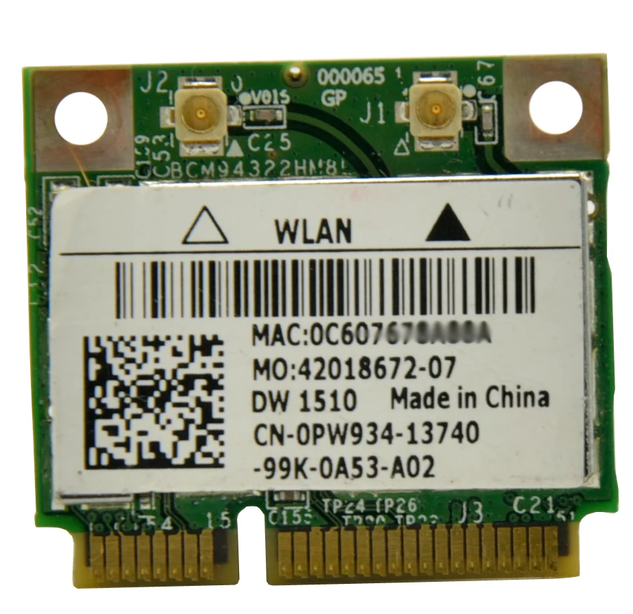Беспроводной мини адаптер Broadcom BCM94322HM8L BCM4322 802.11a/b/g/n 300 Мбит/с PCI Express E Wi Fi для