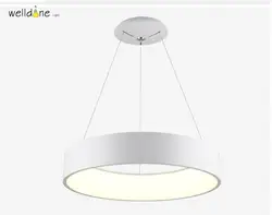 Современные D450mm круглый круг подвесной светильник 28 Вт LED столовая кухня подвесной светильник бытовой приостановить освещение люстры