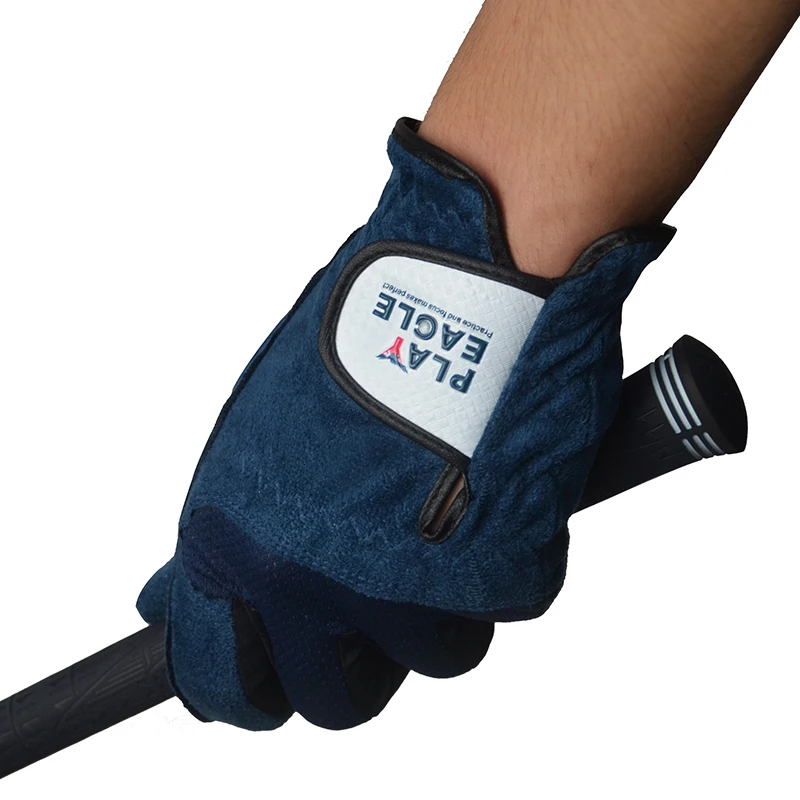 PLAYEAGLE 1 шт. из микрофибры Для мужчин левая рука гольф перчатки мягкие дышащие перчатки голубой цвет Нескользящие уличные спортивные перчатки для гольфа