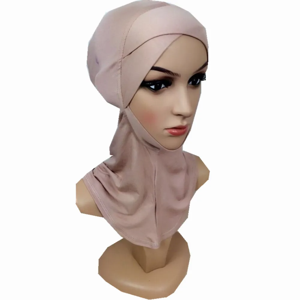10pcs/lot with chin cotton inner hijab caps muslim soft hijab cap