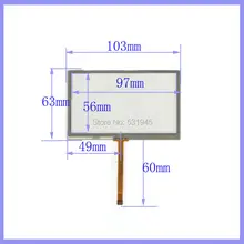 ZhiYuSun 4,3 дюймов 103 мм* 63 мм 4 провода сенсорный экран для gps стекло 4043058 4,3 Сенсорная панель 103*63