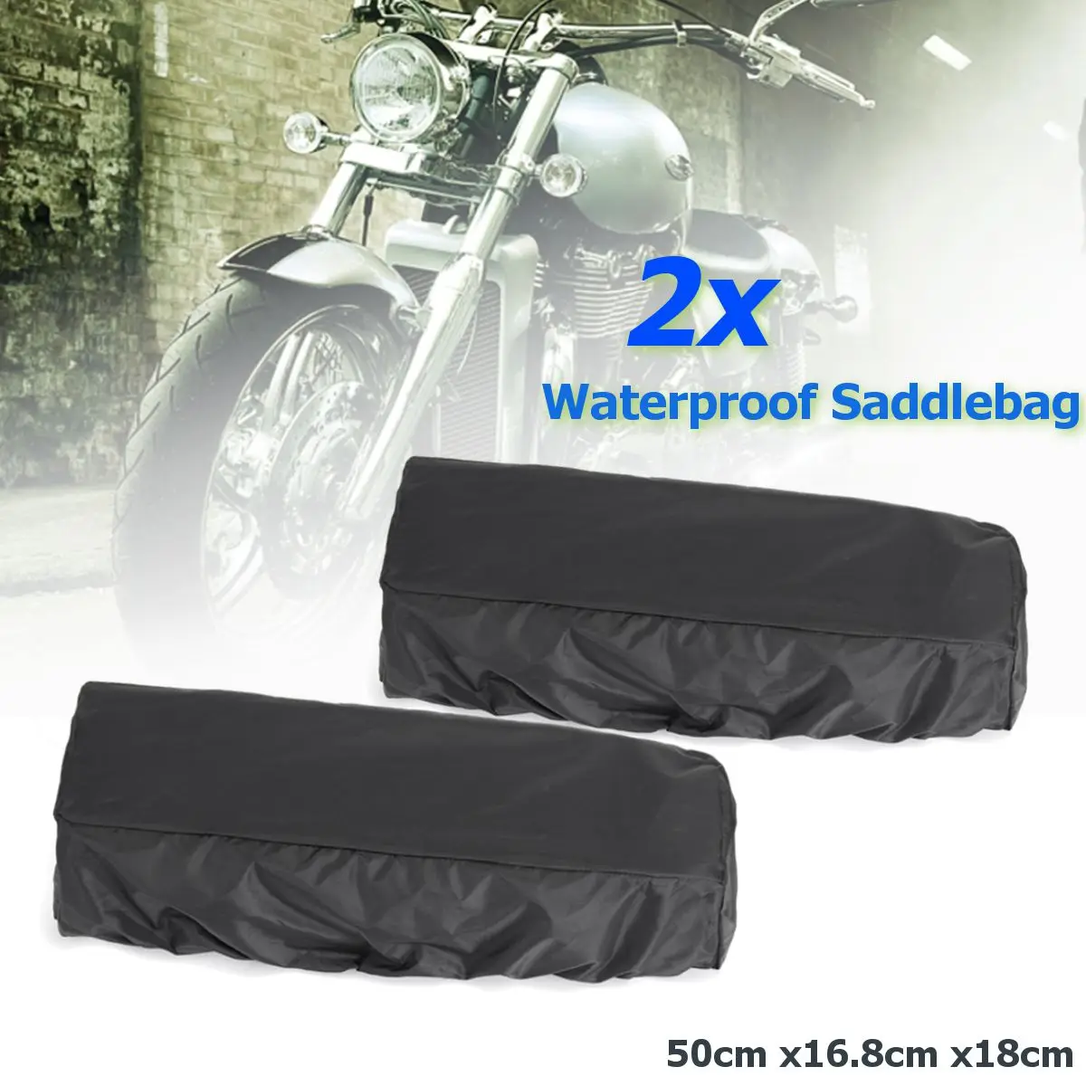 Buy 2x Waterproof Saddlebag Lid Cover Nylon Black For