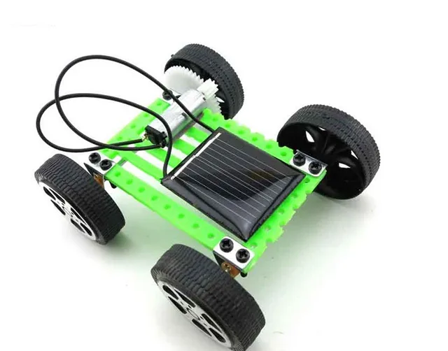 DIY Solar Toy Car Assemble Solar Vehicle Mini Solar Energy Powdered