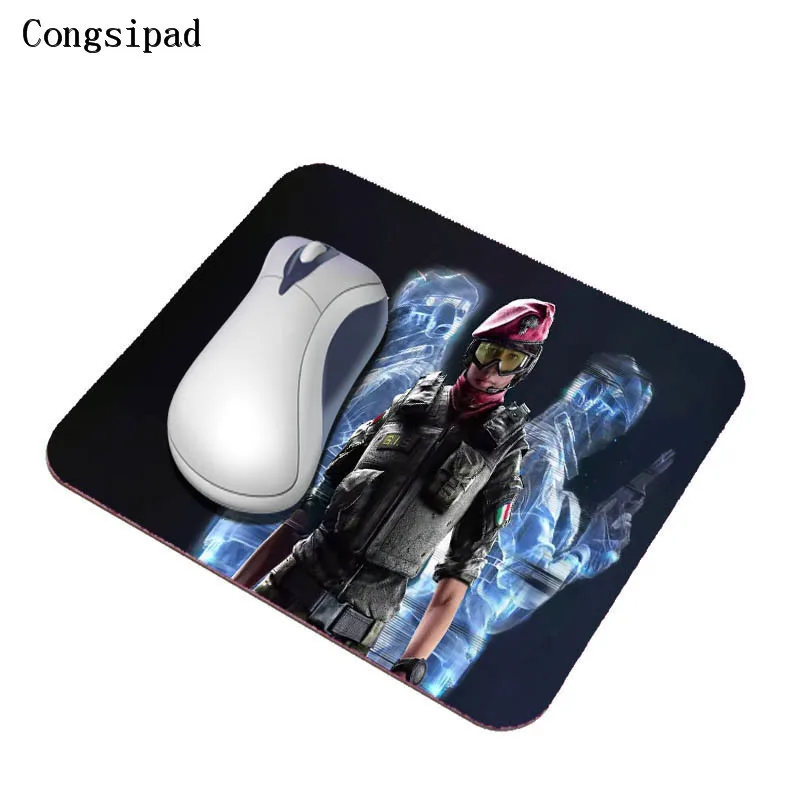 Congsipad 18X22CM/25X29CM Радуга шесть осада игра коврик для мыши силиконовый