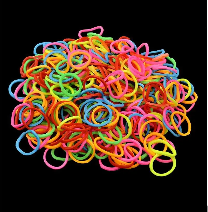 

200 PCS 2 CM New Cute Colorful Rubber Bands Kids Girl Child High Elastic Hair Band Tie Rope Braiding Hair Style Accessories
