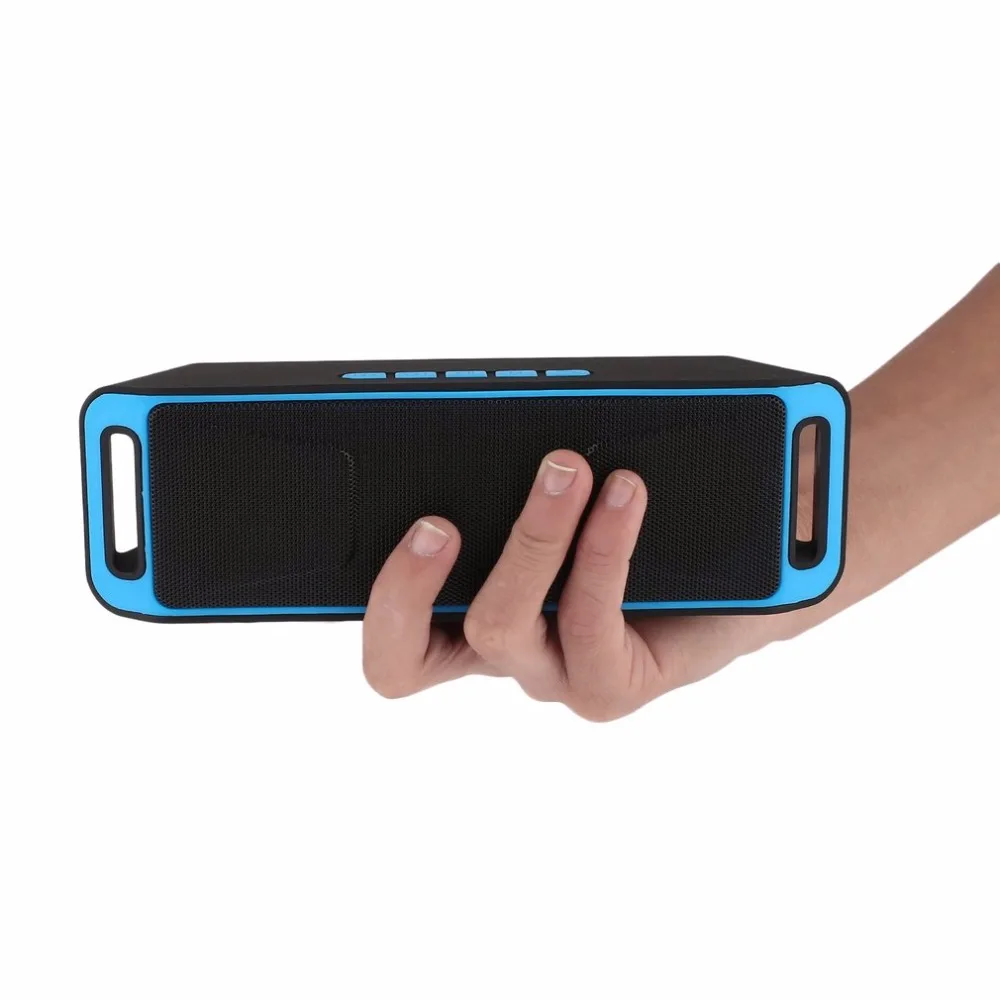 sc208 hifi portable wireless bluetooth 4.0 stereo super bass speaker sound box subwoofer tf usb fm radio call