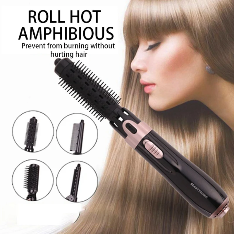 

Multifunctional Hair Styling Tool Hair Curly Stick & Straightener & Dryer Comb Anti-Scalding 30s Fast Heating Rotatable Cord