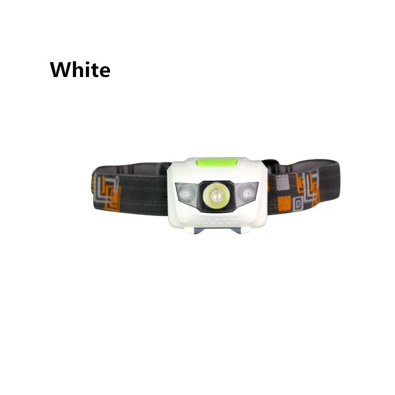 Мини-Фара 4 режима Водонепроницаемый 1* XPE белый+ 2* Светодиодный фонарь с красной головкой фонарик лоб фонарь светодиодный налобный фонарь с оголовьем использование AAA - Испускаемый цвет: White body