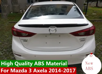 

For Mazda 3 Axela 2014 2015 2016 2017 Car Tail Wing NEW ABS Plastic Paint Painting Color Rear Trunk Spoiler