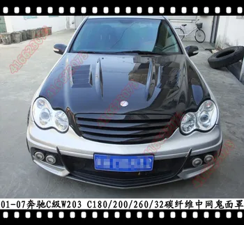 

Fit for Mercedes-Benz C W203 C180 200 260 C32 01-07 carbon fiber grill grille