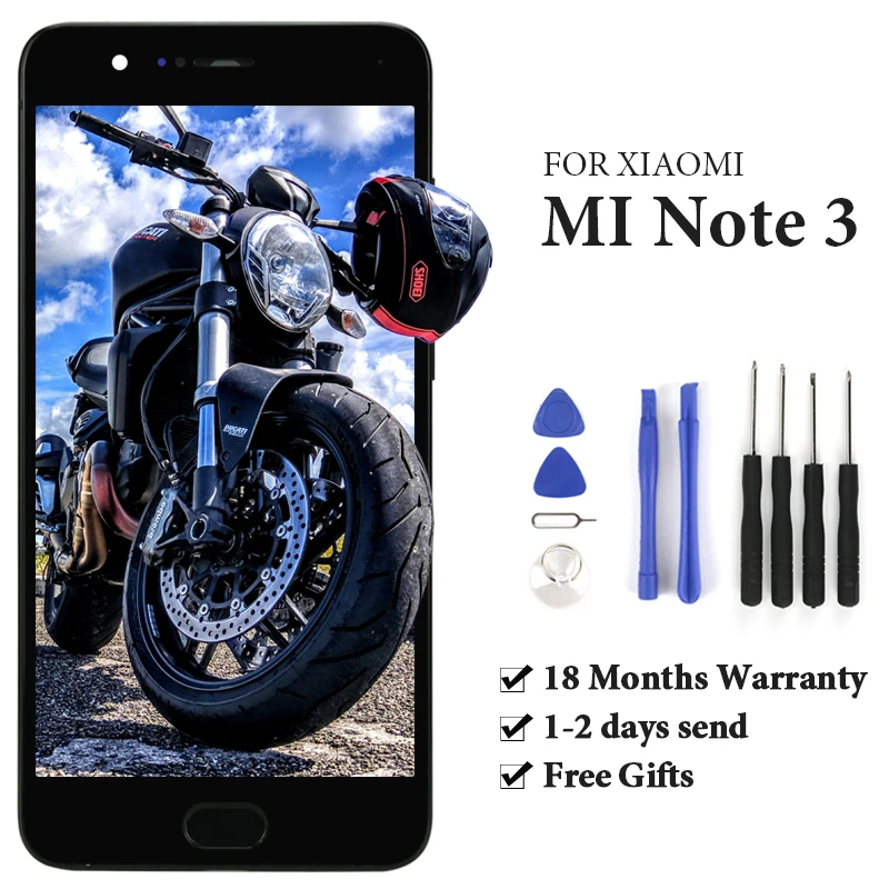 

1pc 5.5" Phone LCD Screen For Mi Note 3 Digitizer Display OEM Quality Replacement Assembly LCD For Mi Note3 Display 100% Tested