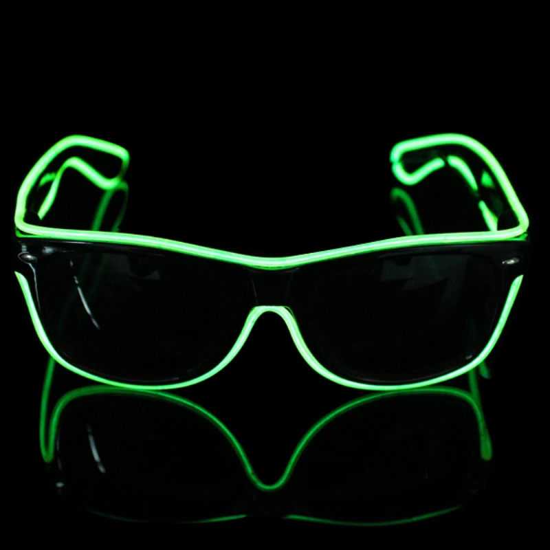 

2017 New LED EL Wire Sunglasses for Home Party,Night Club,Barware,Concert,Sound control novelty,Holiday decoration