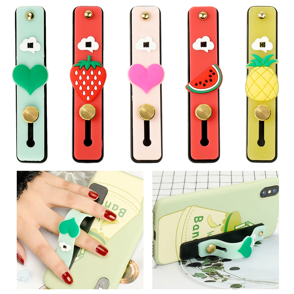 

Handy Flexible Phone Holder For iPhone Xs Max Xs Xr X For Samsung A50 A30 Cartoon Stand Finger Phone Holder For Huawei P30 Lite