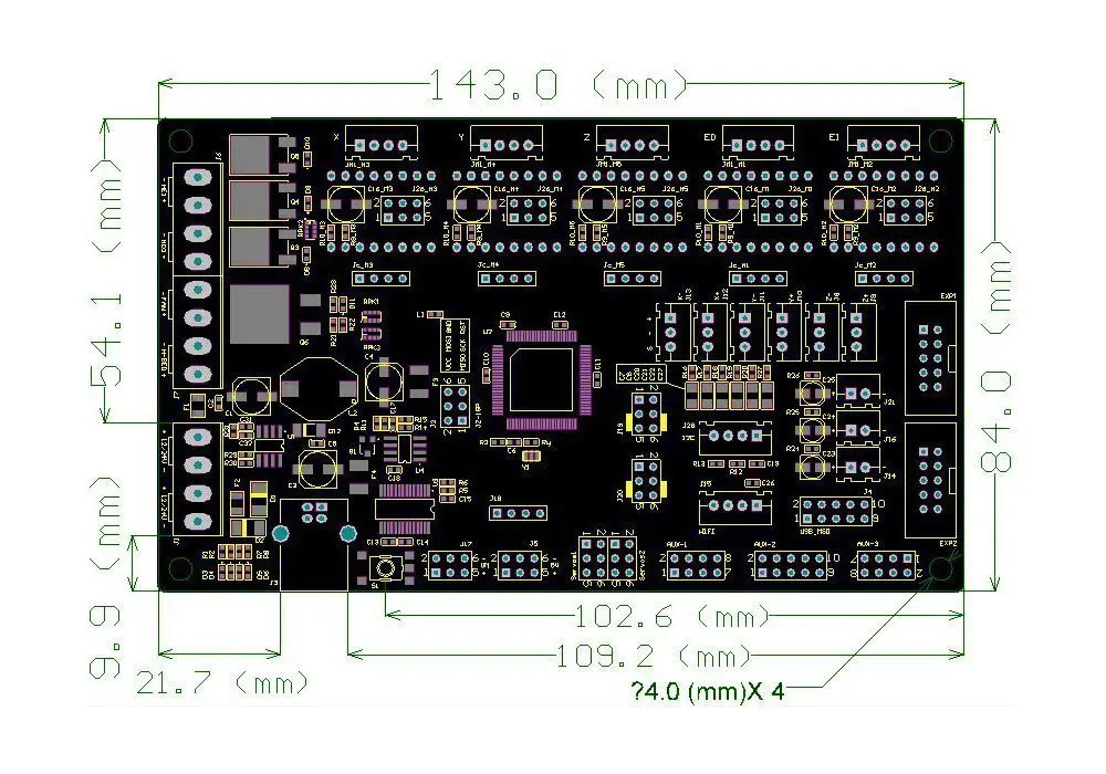 MKS Gen V1.4 3d набор с RepRap плата + 5 шт. A4988 Драйвер 12864 Графический ЖК дисплей|Детали и