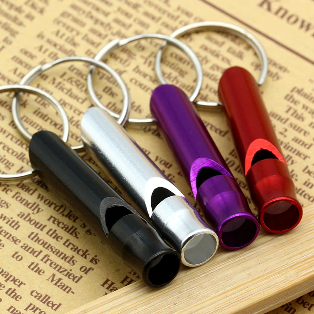 

2pcs Aluminum Alloy Whistle Survival Emergency Whistles Keychain For Camping Hiking Sport Outdoor Multifunctional Tools Hot
