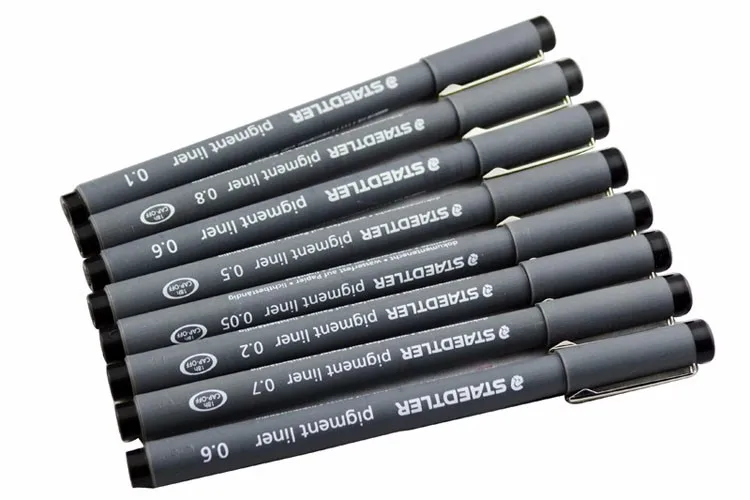 STAEDTLER пигментный лайнер, Микрон ручка, перманентные чернила, 9 шт./компл